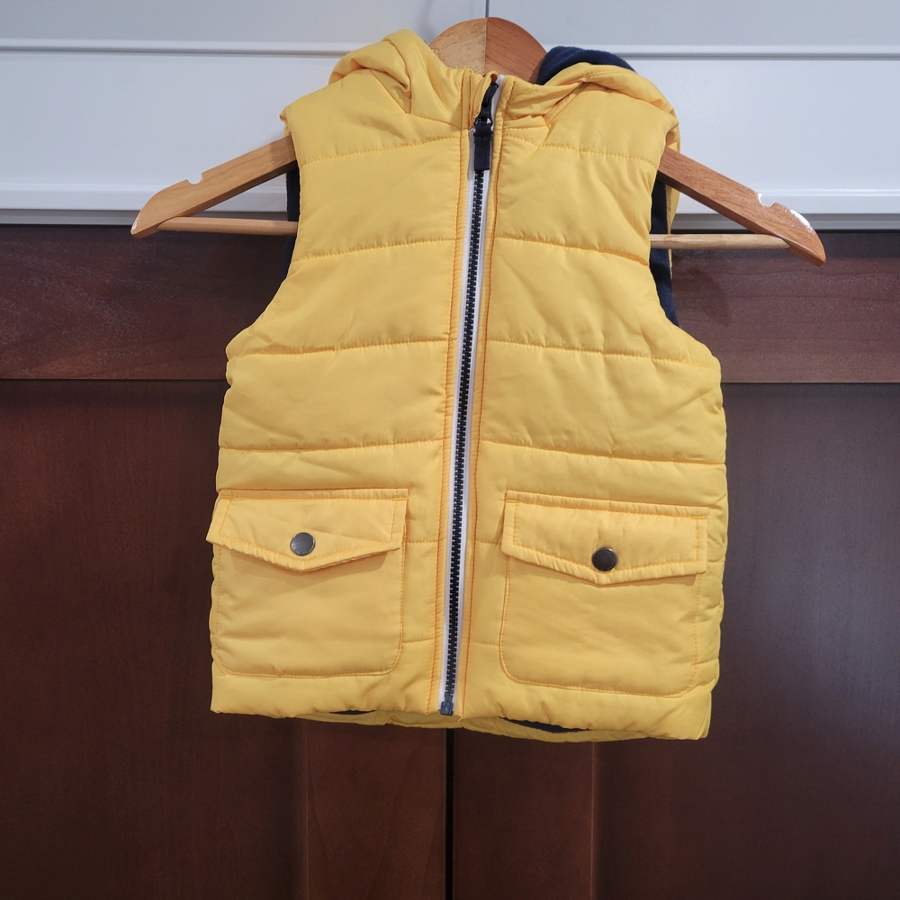 Little Me Yellow Puffer Vest for Kids